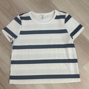 Cable & Gauge striped t-shirt sz L